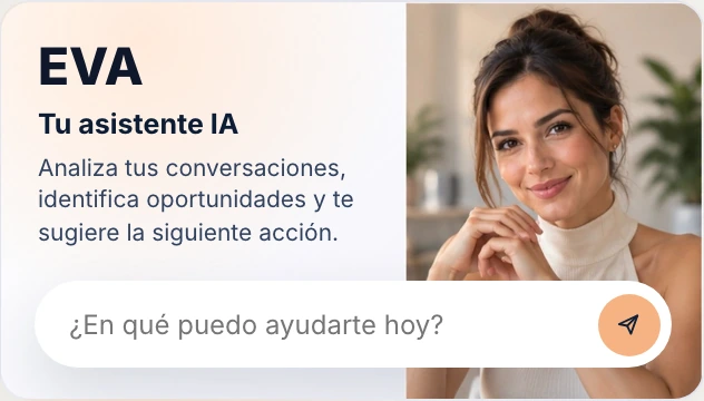 Tarjeta real de EVA dentro del CRM